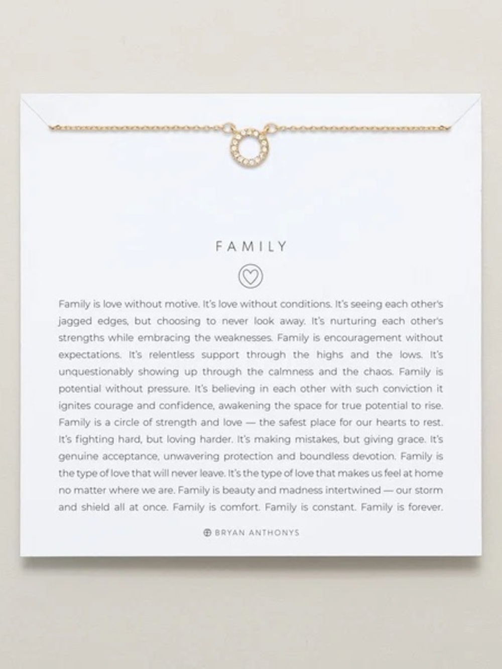 Gold Family Necklace - Bryan Anthony’s